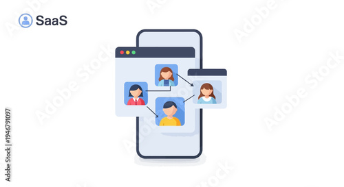 A SaaS platform connecting multiple users.