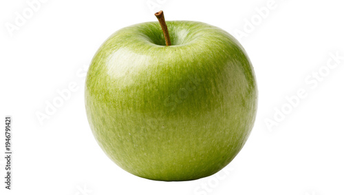 Bild auf Leinwand Isolated fresh crisp green apple fruit, healthy snack ingredient, vibrant natura