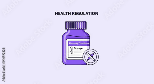 Medical Regulation Symbolizing Healthcare Standards and Dosage Control Compliance
