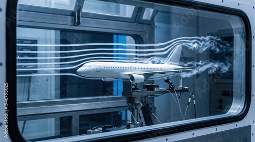 Airplane model simulating fluid dynamics in wind tunnel test