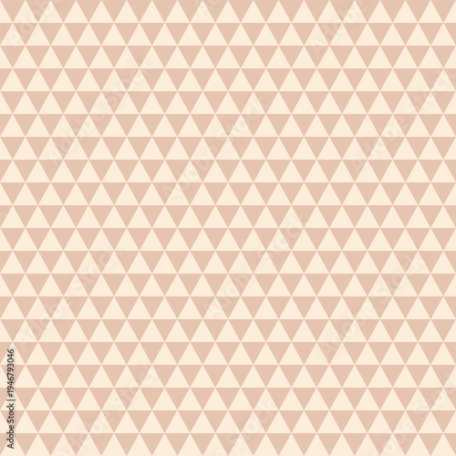 Seamless cream and warm beige geometric triangle pattern. Modern repeating background for wallpaper, packaging, textile, branding, and web design.