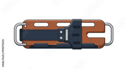 Medical Stretcher Vector Graphic Depicting an Essential Equipment for Emergency Response