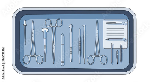 Medical Tools Arranged Neatly Inside a Tray Ready For Procedures and Operations
