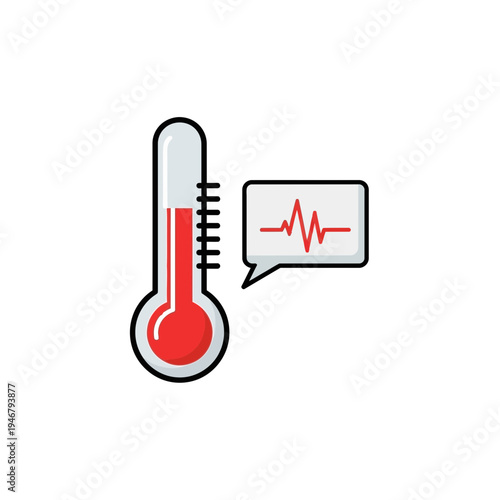 Medical Thermometer Illustrating Vital Signs and Body Temperature Readings For Healthcare Solutions
