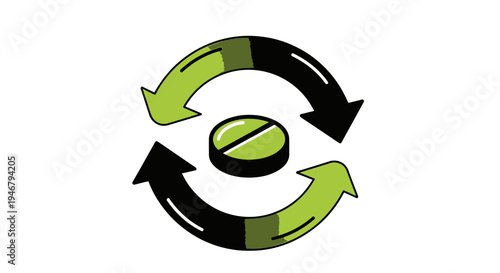 Medication Cycle: Depicting Reuptake and Process Within a Healthy System