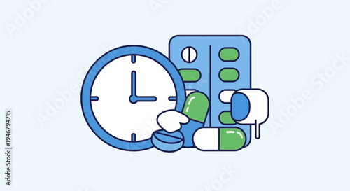 Medication Time: Conceptual Illustration of Pharmaceuticals and Time in Clinical Settings