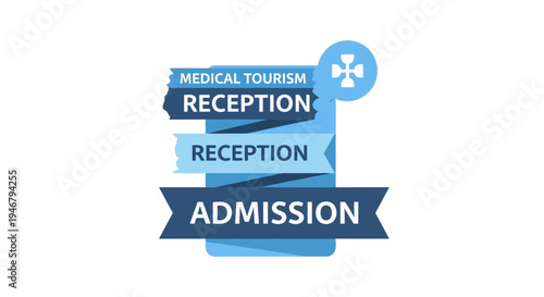 Medical Tourism Admission And Reception Signage, Healthcare Service Entrance Concept