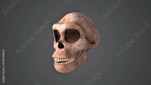 Human erectus skull