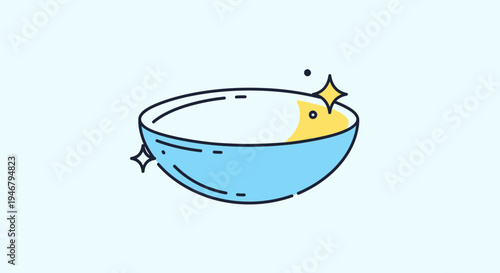 Minimalist Bowl Design Displaying Sparkling Elements and Artistic Flourishes