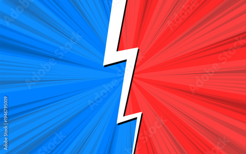 Versus comic book frame. Vs comic book clash frame on halftone line background.