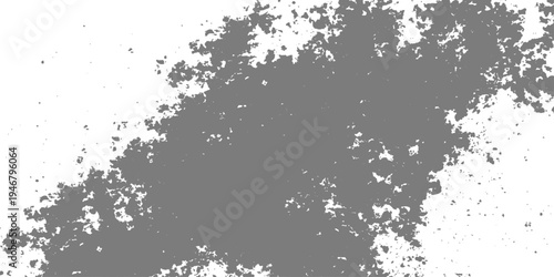 An abstract grunge background featuring black ink splats and a vintage floral frame illustration with splattered paint textures on a dirty paper pattern