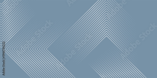 Abstract hexagon lines on gray background. Geometric stripe line art design modern