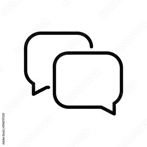 Two overlapping speech bubbles icon