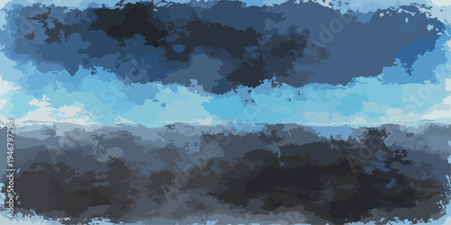 A breathtaking winter landscape of snow covered mountains under a blue sky filled with clouds at sunrise creates a beautiful nature view