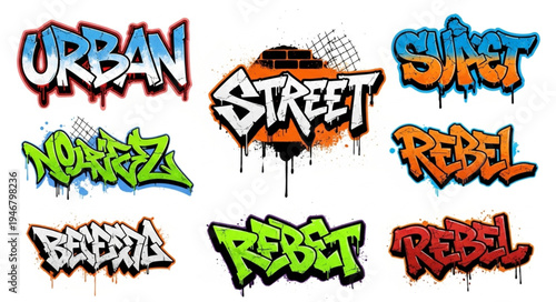 Graffiti Art Collection - Urban Street Style and Rebel Expressions.