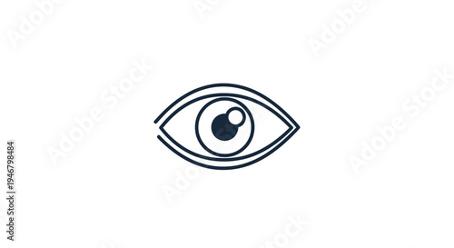 Minimalist Eye Illustration Depicting Vision, Perception, And Human Sensory Awareness