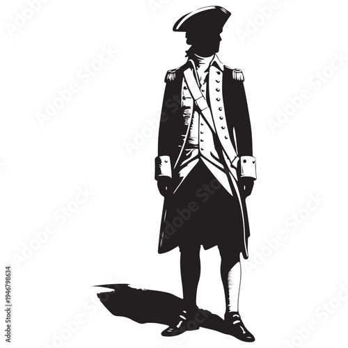 Tableau sur toile American Revolutionary War Continental Army Patriot Soldier Colonial Military Il
