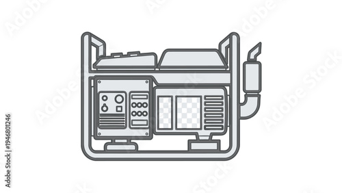 Detailed Line Drawing of Electrical Device.