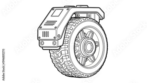 Electric Unicycle Vehicle Transport Wheel.