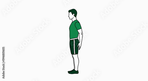 Minimalist Illustration of a Person in Athletic Wear Representing Physical Activity