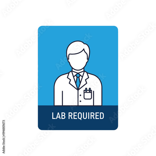 Minimalist Illustration of a Scientist with Lab Coat, Symbolic of Laboratory Research