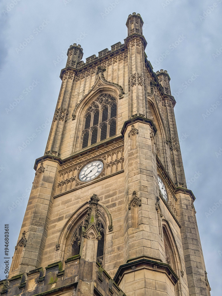Fototapeta premium St Lukes Bombed out Church. Old historic monument in Liverpool, UK.