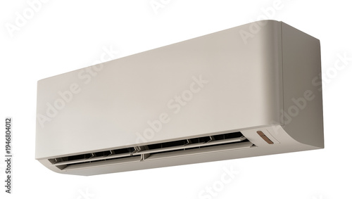 Isolated Modern Wall-Mounted Air Conditioner Indoor Unit for Climate Control and Cooling