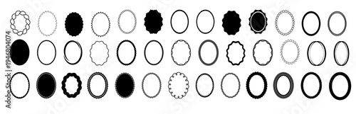 Vertical Oval Border. Basic Shapes Oval Monogram frame. Basic Shapes. Oval Logo. Emblem