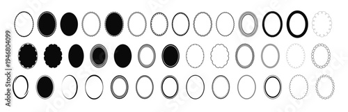 Vertical Oval Border. Basic Shapes Oval Monogram frame. Basic Shapes. Oval Logo. Emblem