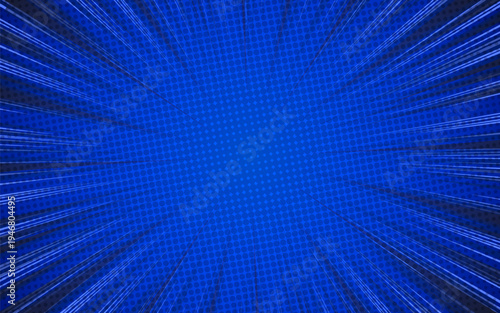 Abstract Comic Book Style Background. Modern creative pop art ray halftone style background.