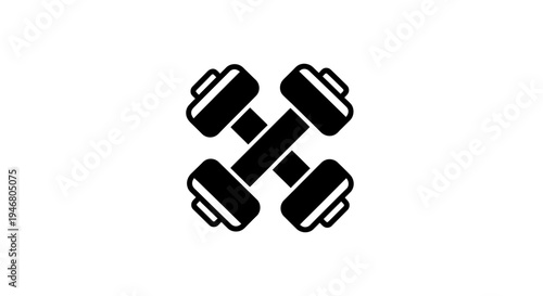 Dumbbells Icon Fitness Gym Equipment Symbol.