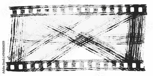 Abstract image resembling a damaged film strip with brushstroke textures