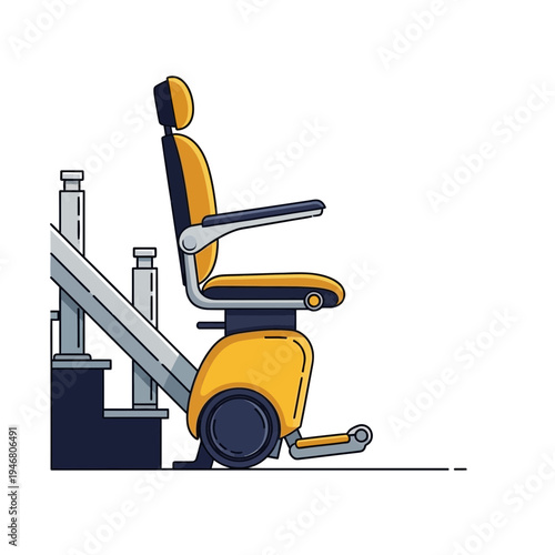 Modern Accessibility Chair Design Featuring a Stylish Lift Mechanism for Enhanced Mobility