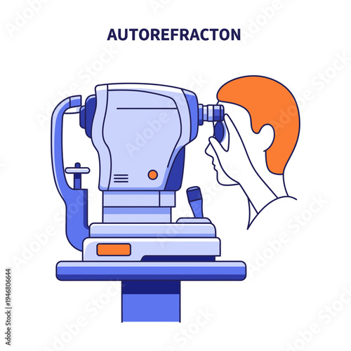 Modern Autorefractor Demonstration: Eye Examination Device for Vision Assessment and Diagnosis