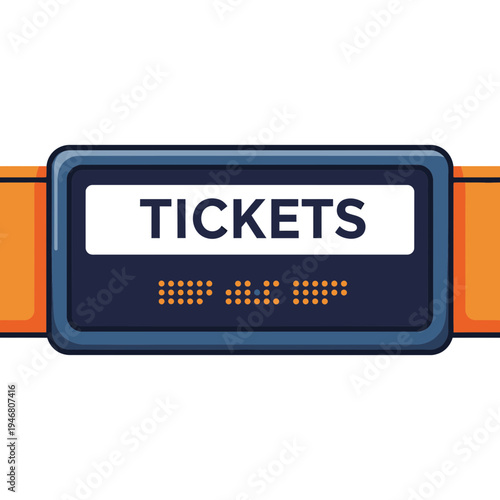 Modern Digital Ticket Indicator Displaying Reservation Information For Train or Venue