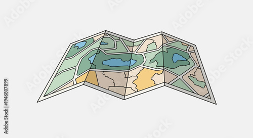 Tri fold brochure with map design.