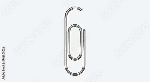 Metal paper clip office supply.