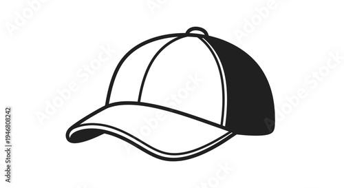 Black and white baseball cap.