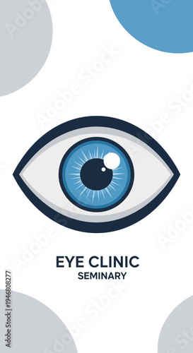 Modern Eye Clinic Symbol Displaying Vision Care With Geometric Shapes For Professional Practices