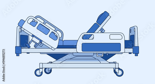 Modern Hospital Bed: Adjustable Comfort and Care in Healthcare Environment