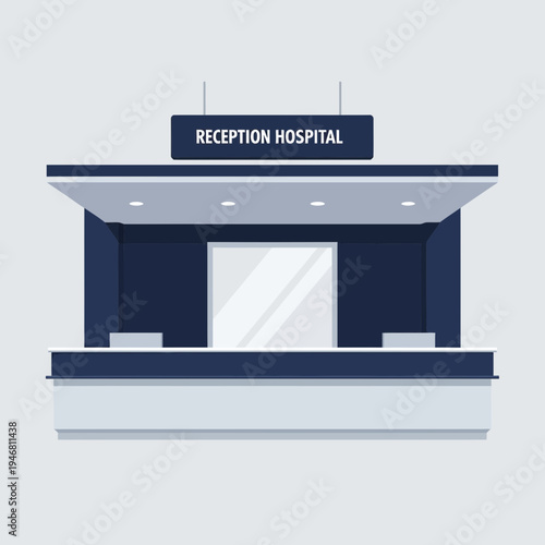 Modern Hospital Reception Area Design: Clean Lines and Professional Ambiance for Healthcare