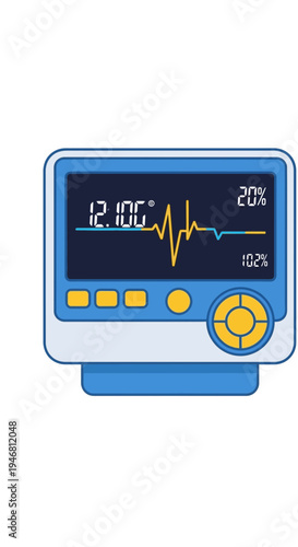 Modern Medical Monitor Displaying Vital Signs And Data For Healthcare Professionals Worldwide