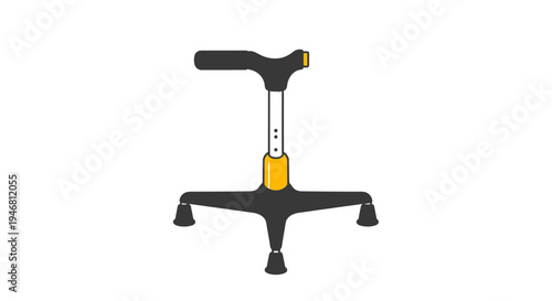 Modern Mobility Aid: Vector Illustration of a Standing Support Device Isolated on White