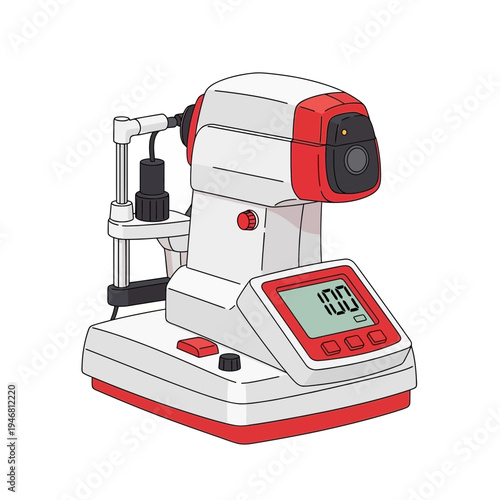 Modern Ophthalmic Diagnostic Device Depicting Advanced Technology For Eye Care Examinations and