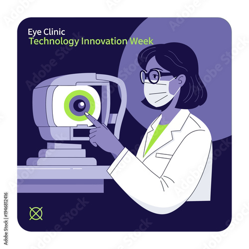 Modern Ophthalmic Examination Illustrates Medical Advancements In Eye Care And Vision Technologies