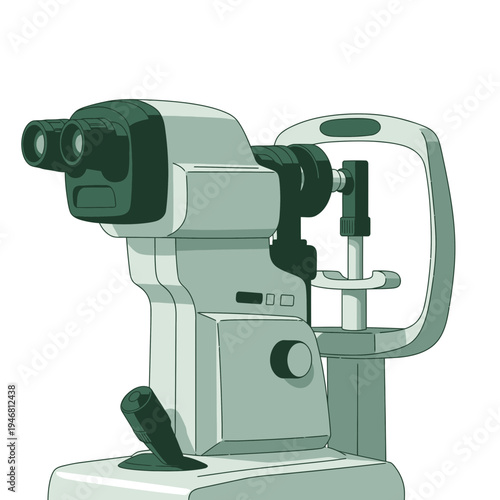 Modern Ophthalmic Instrument Depicting Eye Examination Process in Professional Healthcare Context