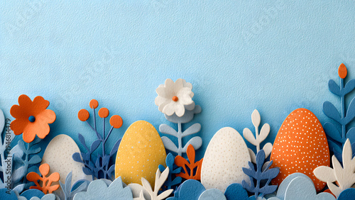 ester egg icon 3d render in flower garden