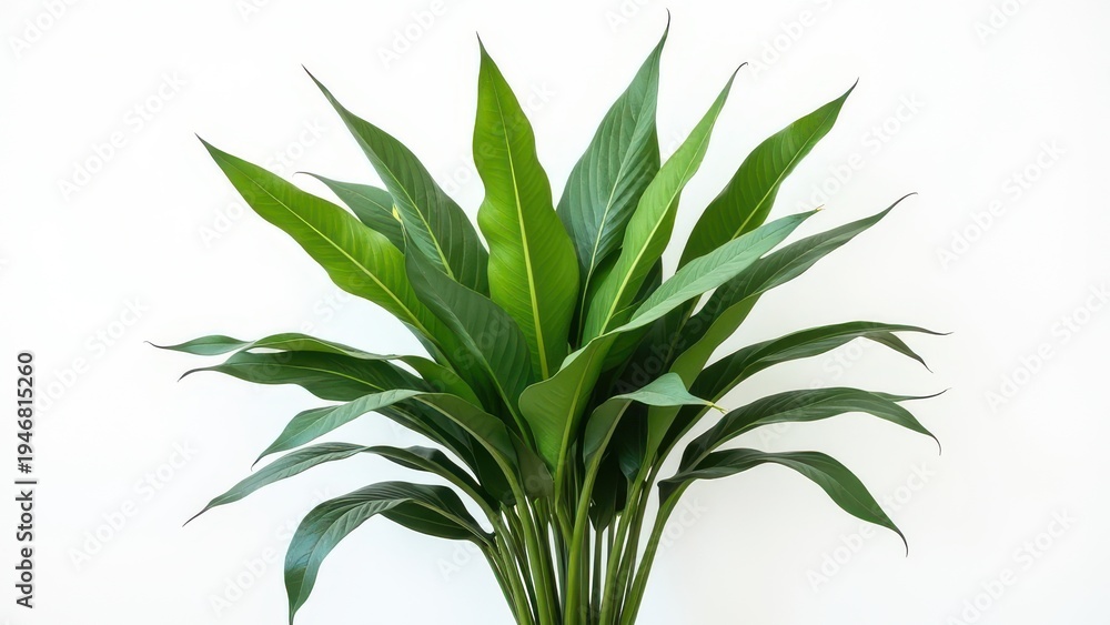 Fototapeta premium tropical leaves foliage plant bush floral arrangement isolated on white background nature concept of botanical design, interior decoration, garden styling