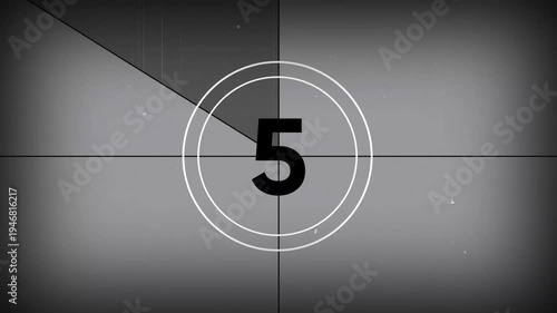 10 seconds realistic vintage old movie countdown intro animation - sepia toned with film shake and dust and scratches. Countdown movie from 10 to 0 number. 4k video animated concept