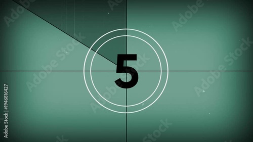 10 seconds realistic vintage old movie countdown intro animation - sepia toned with film shake and dust and scratches. Countdown movie from 10 to 0 number. 4k video animated concept